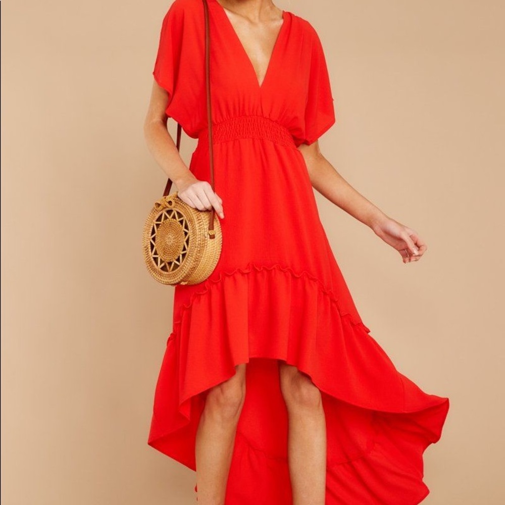 Neverworn high low dress from Red Dress Boutique.